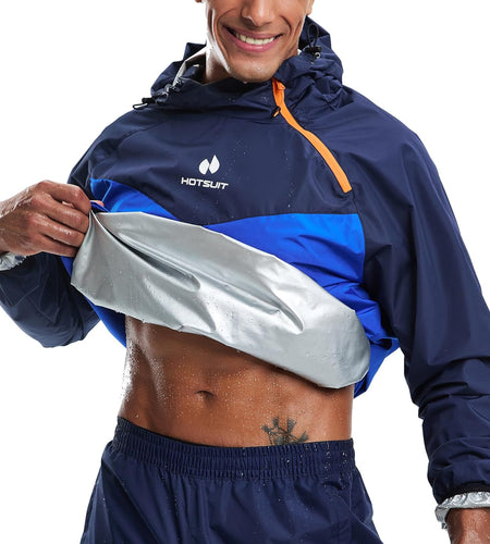 Sauna Suit for Men Sweat Sauna Jacket Pant Gym Workout Sweat Suits